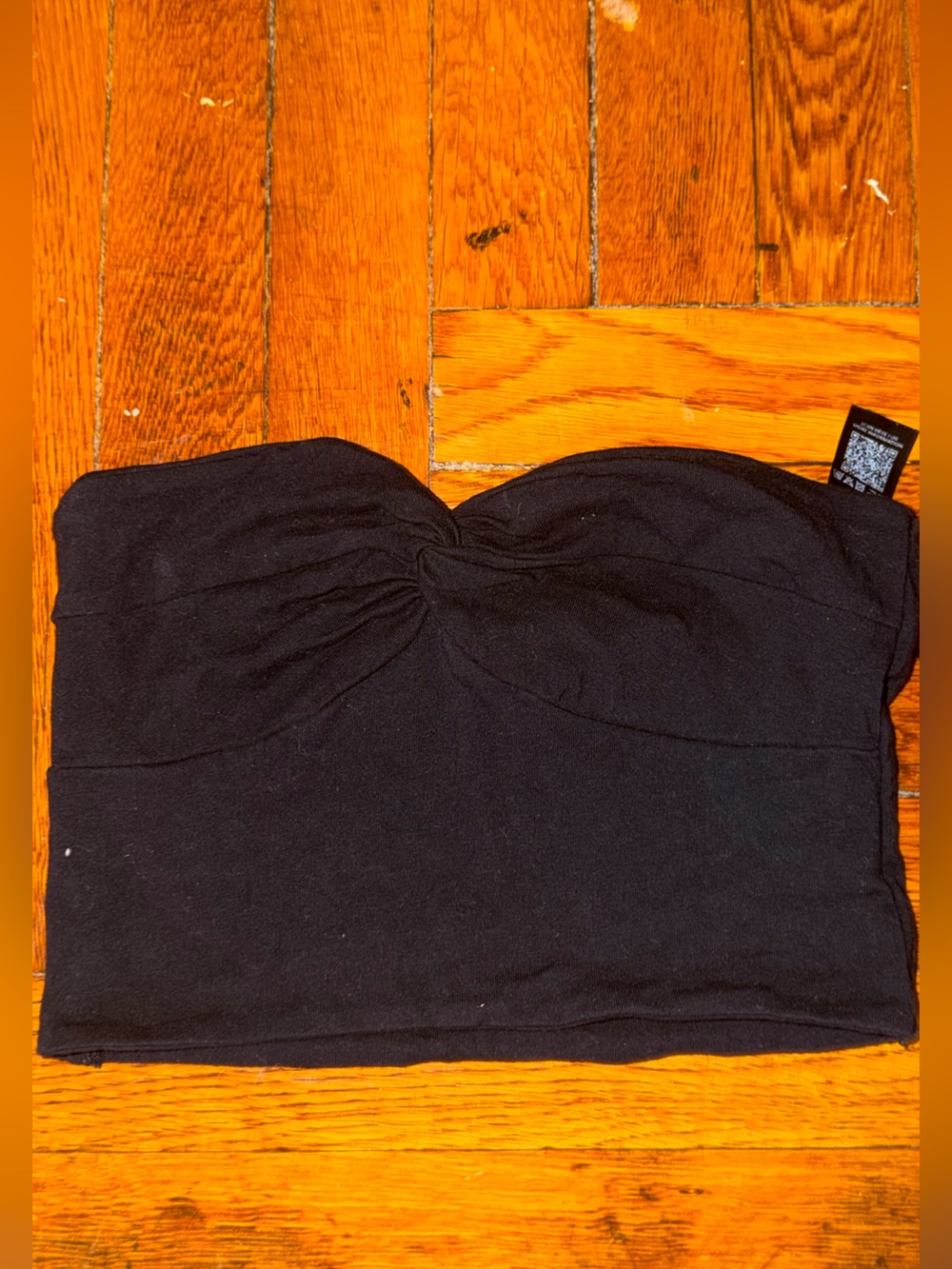 ASOS Black Strapless Ruched Tube Top